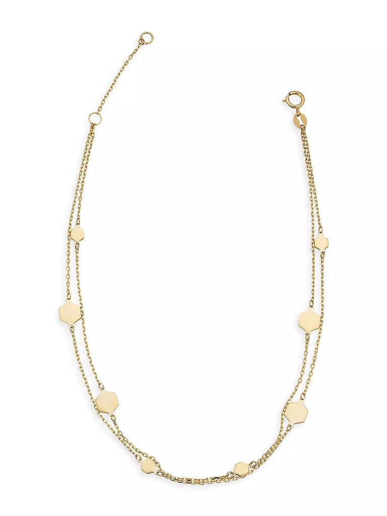 商品Oradina|14K Yellow Gold Honey Station Anklet,价格¥4709,第1张图片