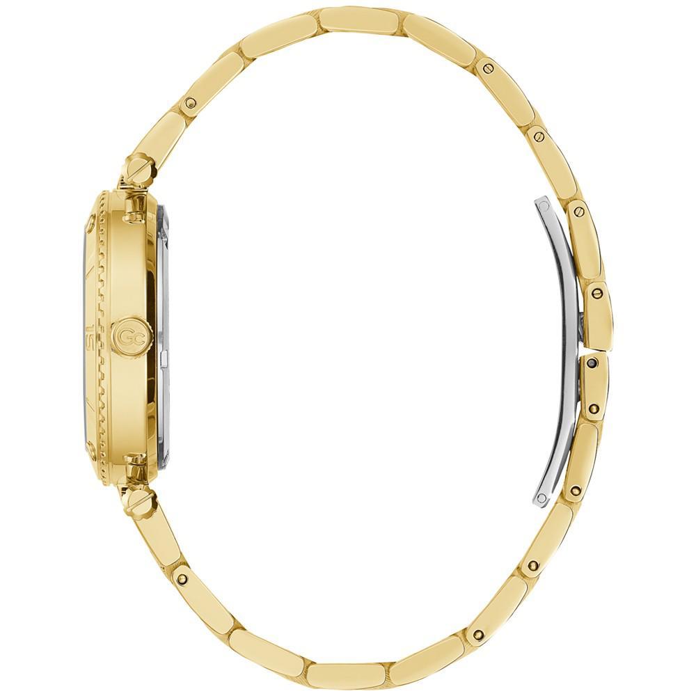 商品GUESS|Gc Muse Women's Swiss Gold-Tone Stainless Steel Bracelet Watch 34mm,价格¥2815,第4张图片详细描述