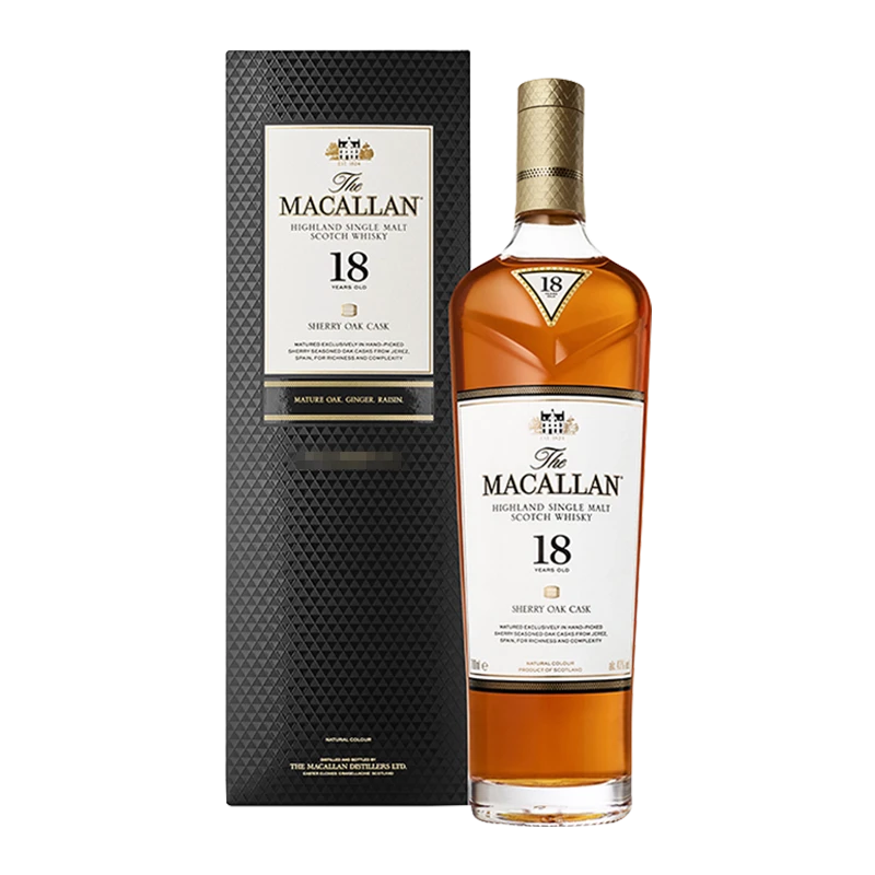 商品[国内直发] Macallan|麦卡伦18年700ml 雪莉桶 苏格兰单一麦芽威士忌正品保证,价格¥7811,第1张图片