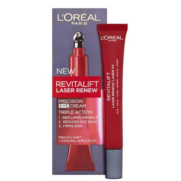 商品L'Oreal Paris|L'Oréal Paris Dermo Expertise Revitalift Laser Renew Precision Eye Cream - Triple Action (15ml),价格¥296,第1张图片