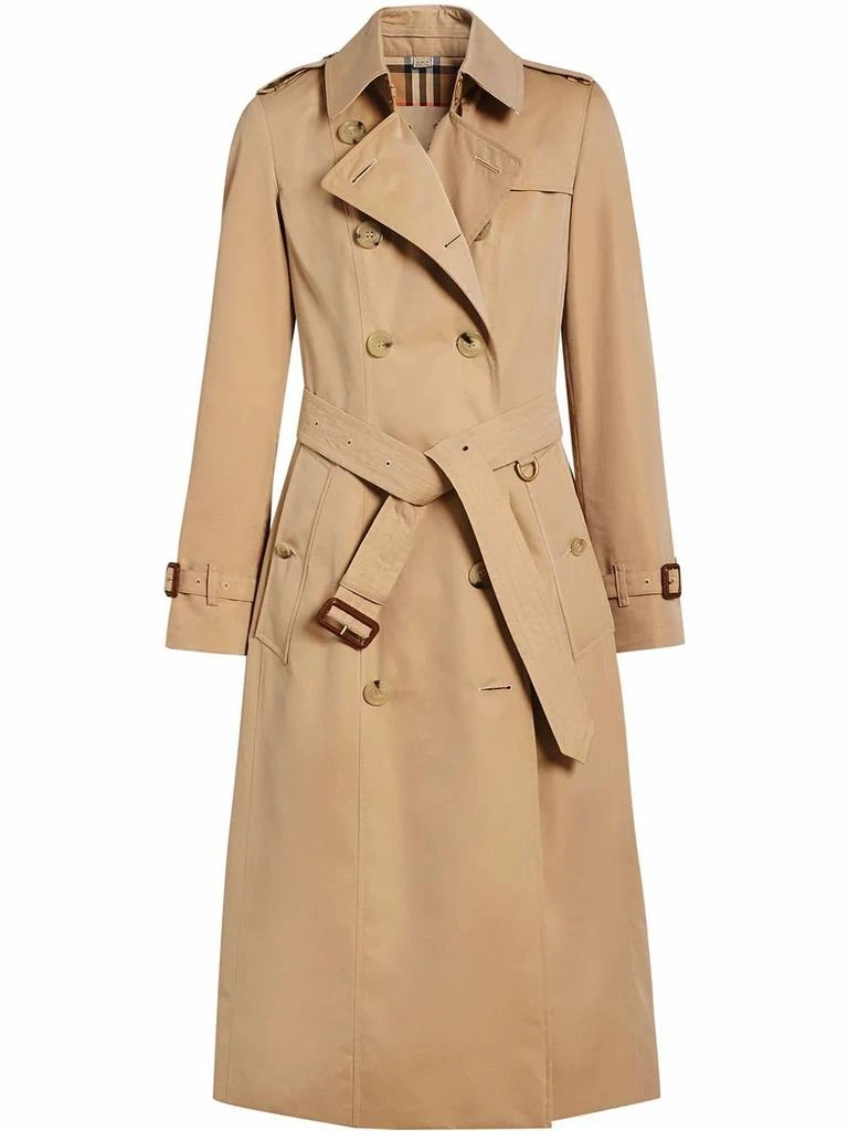 商品Burberry|Burberry women's beige cotton trench coat,价格¥17646,第1张图片