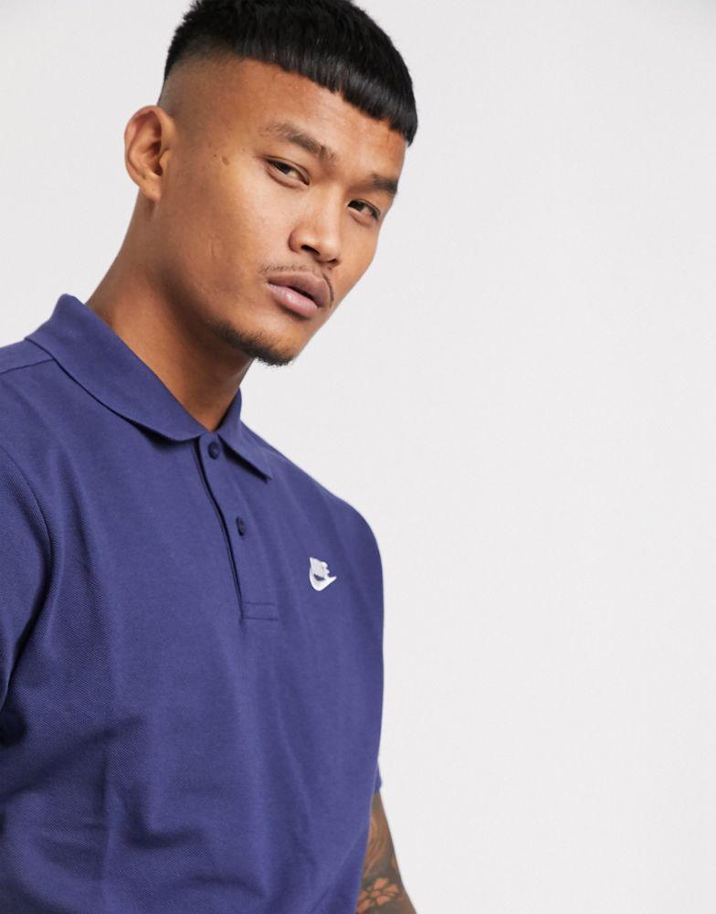 Nike Club Essentials polo shirt in navy商品第3张图片规格展示