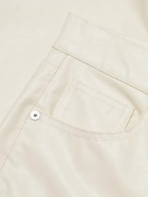 商品VERONICA BEARD|Beverly Faux Leather Flared Leg Jeans,价格¥1174,第5张图片详细描述
