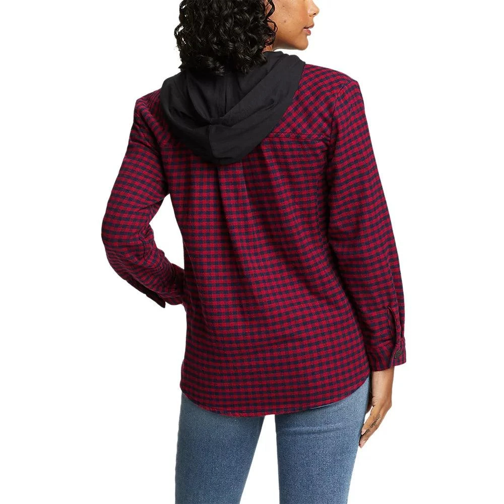 商品Eddie Bauer|Women's Flannel Hoodie Shirt Jacket,价格¥354,第2张图片详细描述