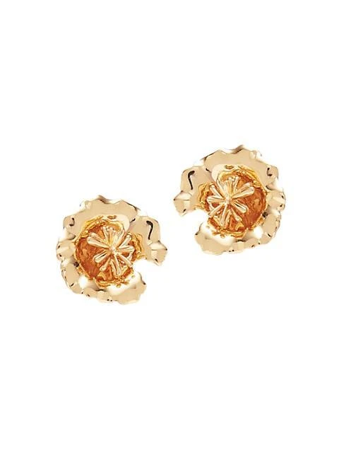商品Mignonne Gavigan|Jade 14K-Gold-Plated Flower Stud Earrings,价格¥426,第1张图片