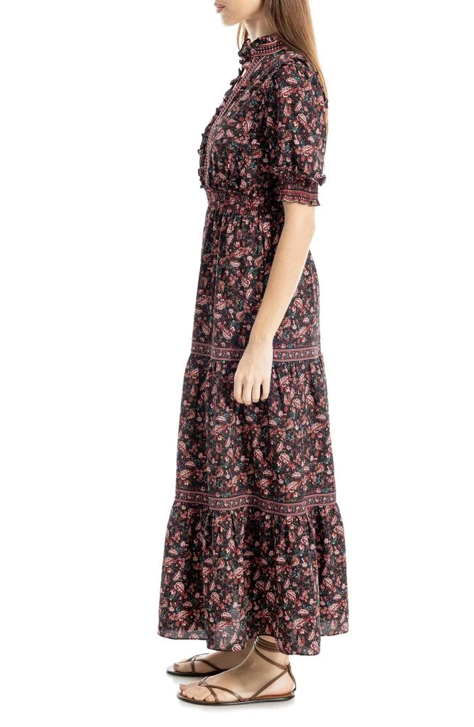商品Max Studio|Ruffle Collar Print Tiered Maxi Dress,价格¥325,第5张图片详细描述
