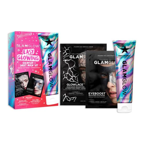 商品Glamglow|Easy Glowing Cleanser Plus Sheet Mask Set,价格¥237,第1张图片