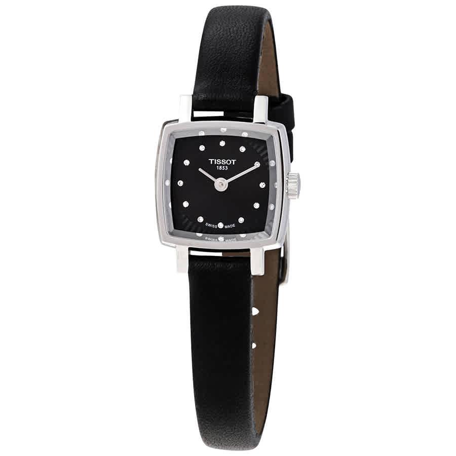 Lovely Square Quartz Diamond Black Dial Ladies Watch T058.109.16.056.00商品第1张图片规格展示