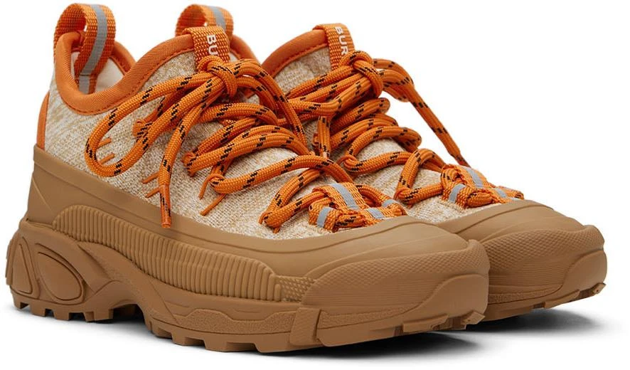 商品Burberry|Kids Orange & Brown Arthur Sneakers,价格¥1452,第4张图片详细描述