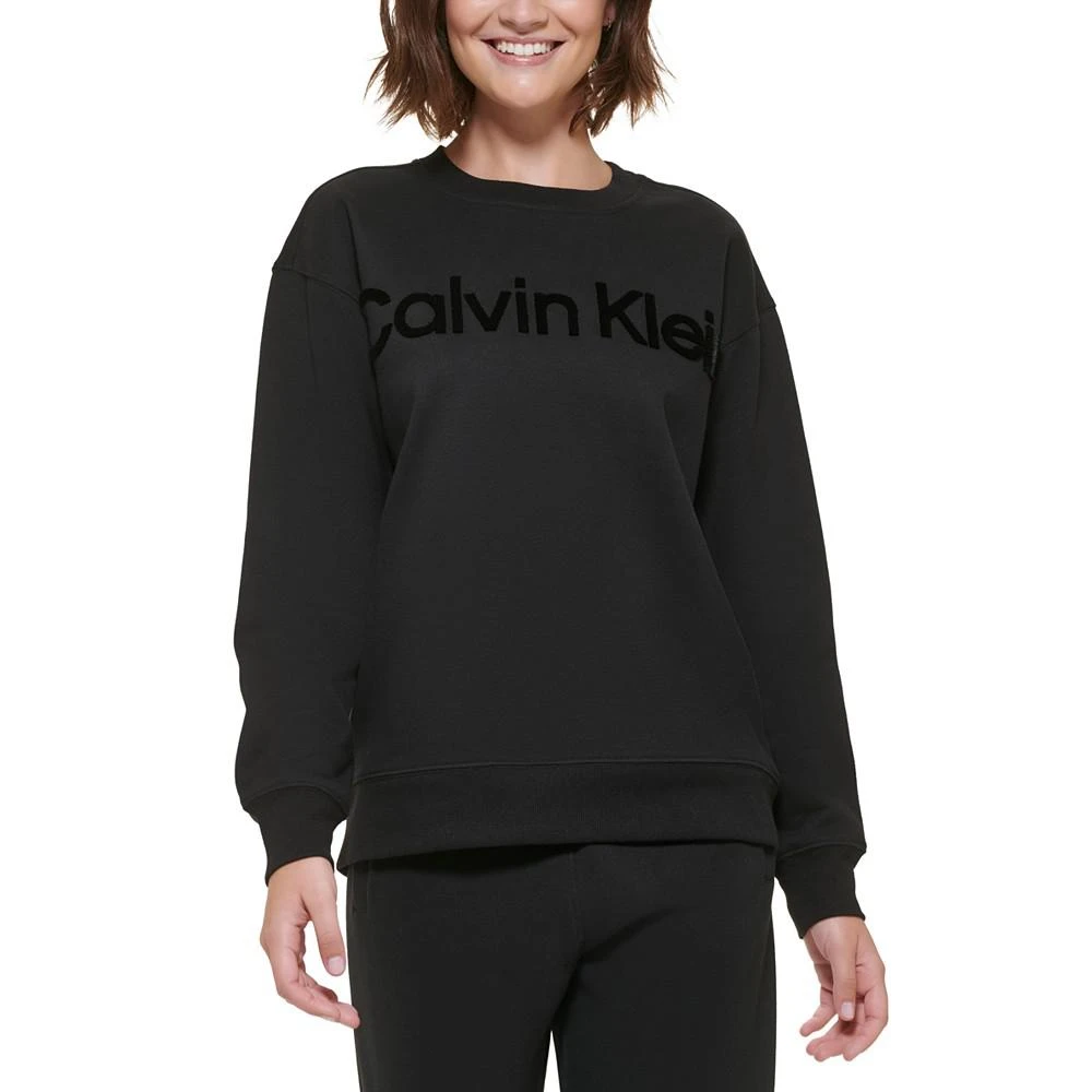 商品Calvin Klein|Women's Embroidered Logo Pullover Sweatshirt,价格¥260,第1张图片