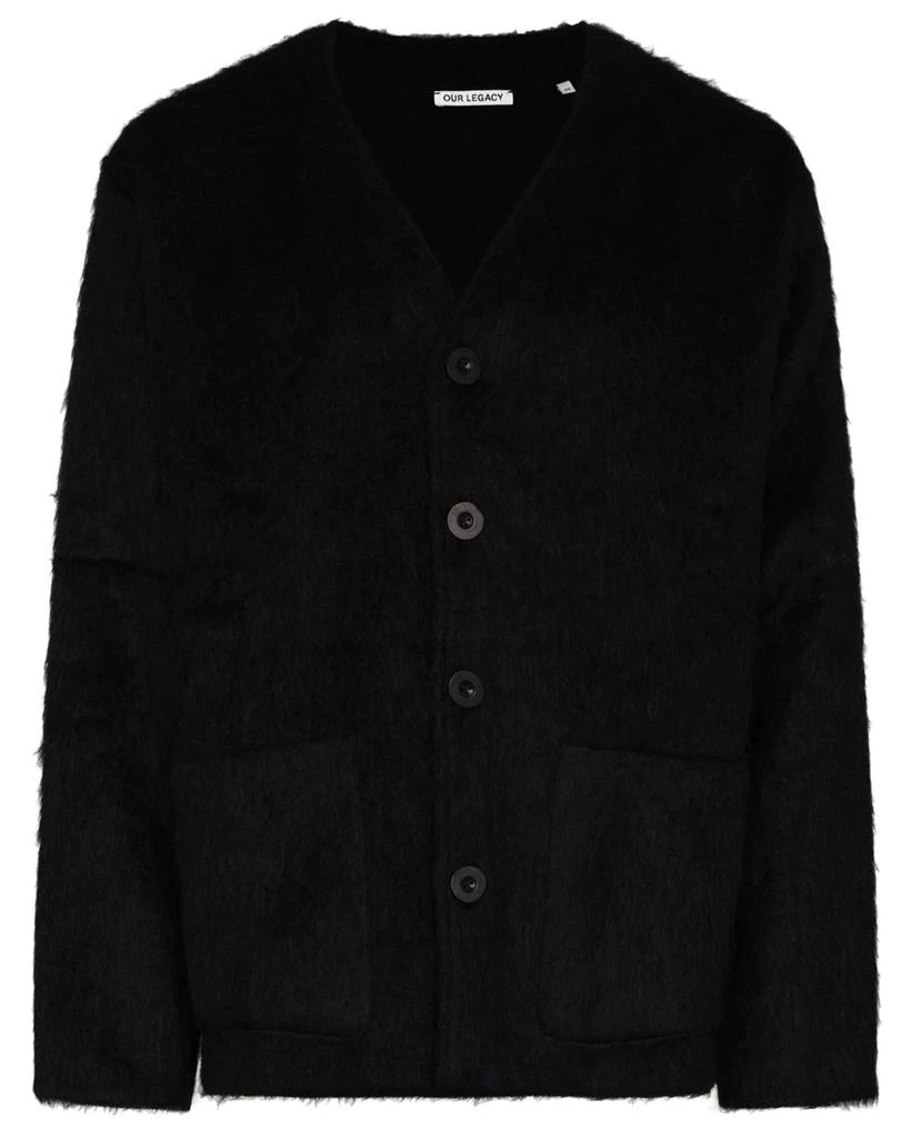 商品Our Legacy|OUR LEGACY CARDIGAN BLACK MOHAIR,价格¥3066,第1张图片