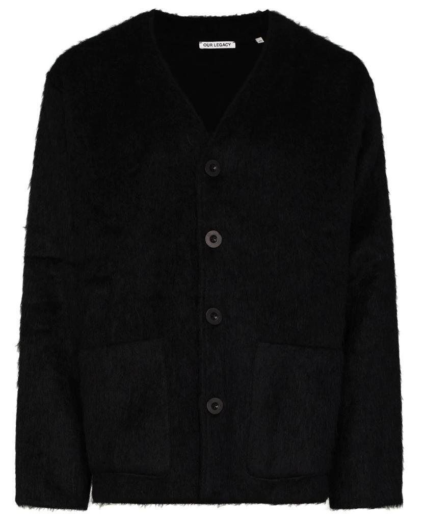 商品Our Legacy|OUR LEGACY CARDIGAN BLACK MOHAIR,价格¥2743,第1张图片