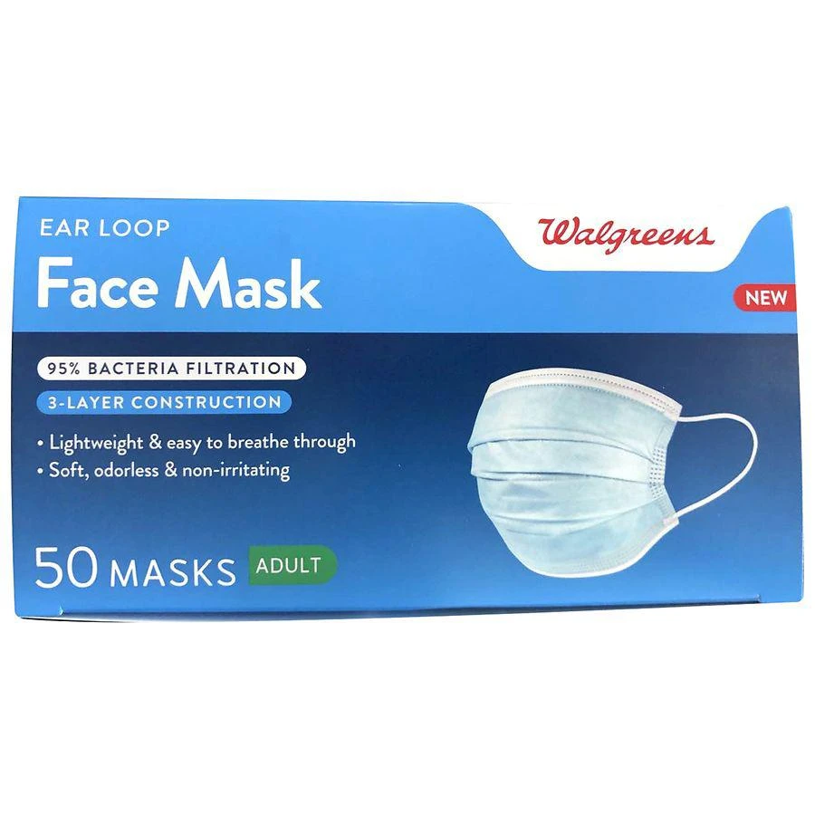 商品Walgreens|3-Ply Ear Loop Face Mask,价格¥149,第3张图片详细描述
