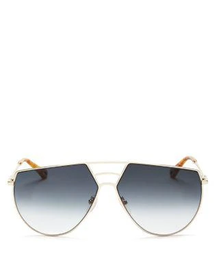 商品Chloé|Women's Ricky Triple Bridge Gradient Aviator Sunglasses, 62mm,价格¥3139,第1张图片