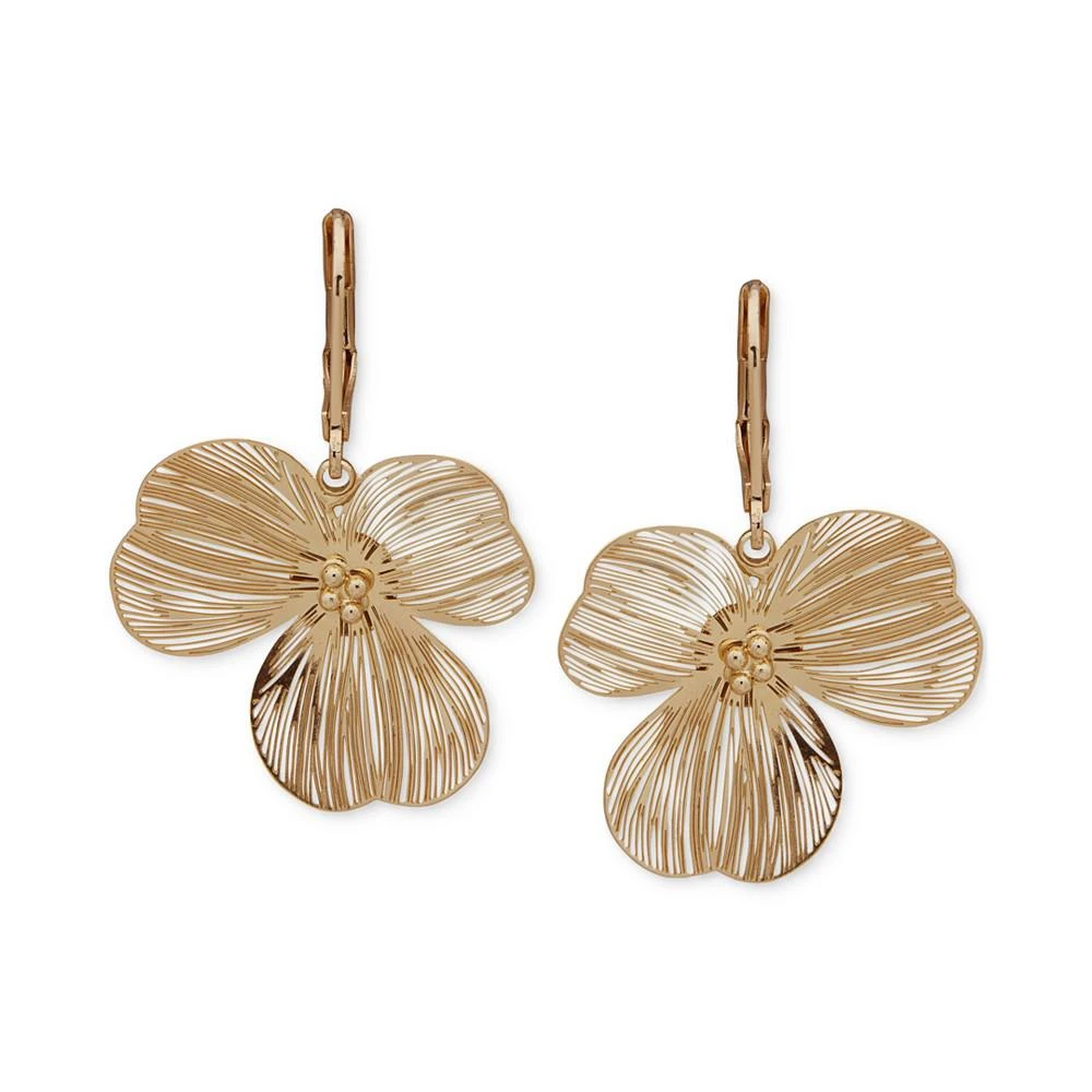 商品Lonna & Lilly|Gold-Tone Open Flower Leverback Drop Earrings,价格¥179,第1张图片