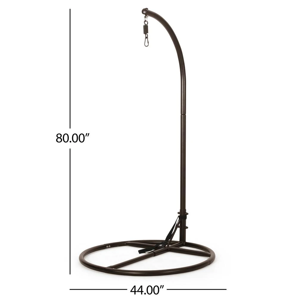 商品Streamdale Furniture|Streamdale Free-Standing Iron Hammock Chair Stand for Indoor-Outdoor Use,价格¥3183,第4张图片详细描述