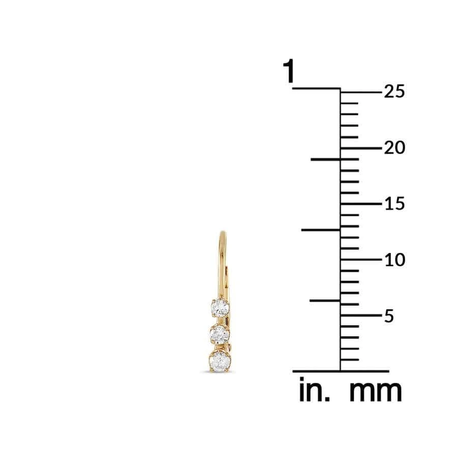 商品LB Exclusive|14K Yellow Gold 0.25ct Diamond Earrings,价格¥2859,第3张图片详细描述