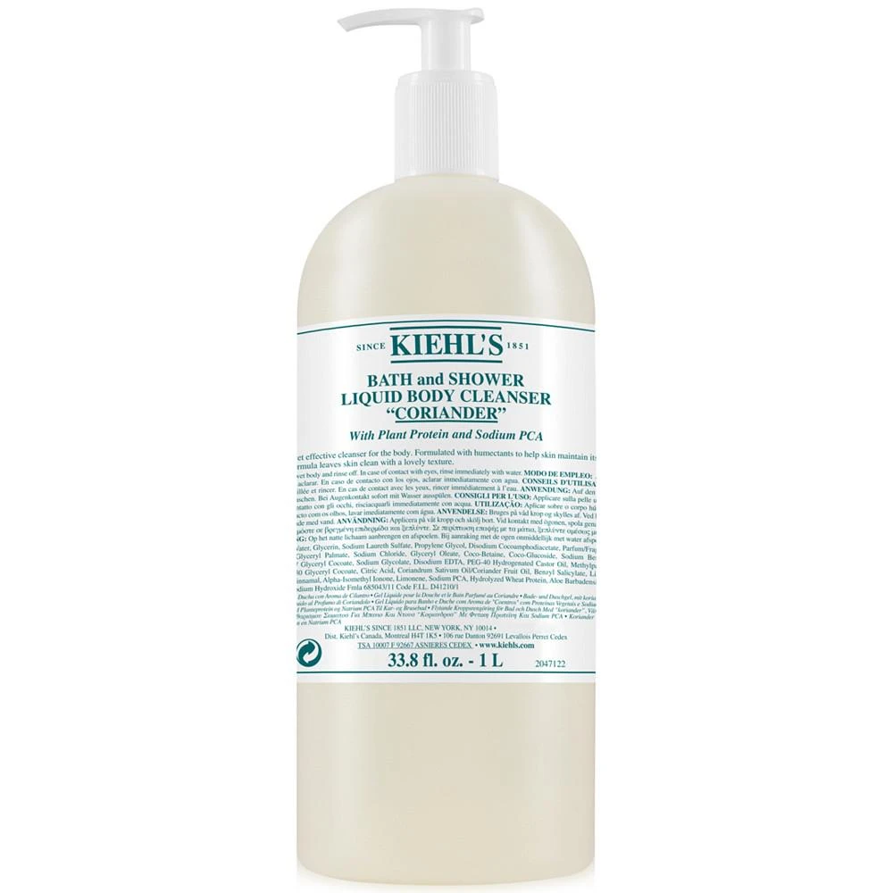 商品Kiehl's|Bath & Shower Liquid Body Cleanser - Coriander, 33.8 fl. oz.,价格¥363,第1张图片