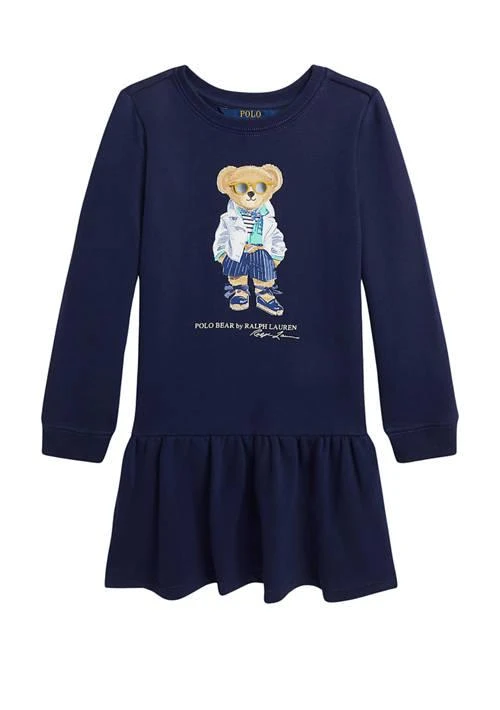 商品Ralph Lauren|Lauren Childrenswear Girls 4 6X Polo Bear Fleece Dress,价格¥255,第1张图片