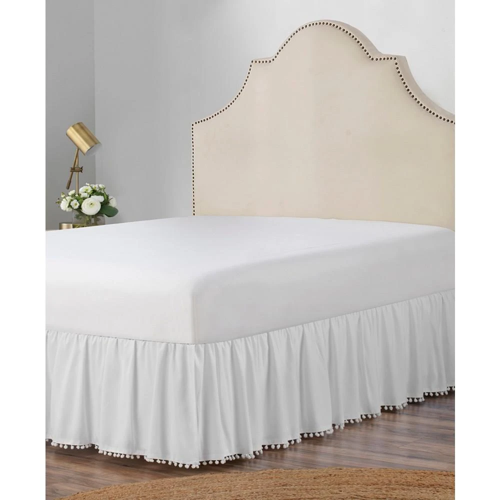 商品Levinsohn Textiles|Belles & Whistles Pom Pom Trim King Bed Skirt,价格¥748,第3张图片详细描述