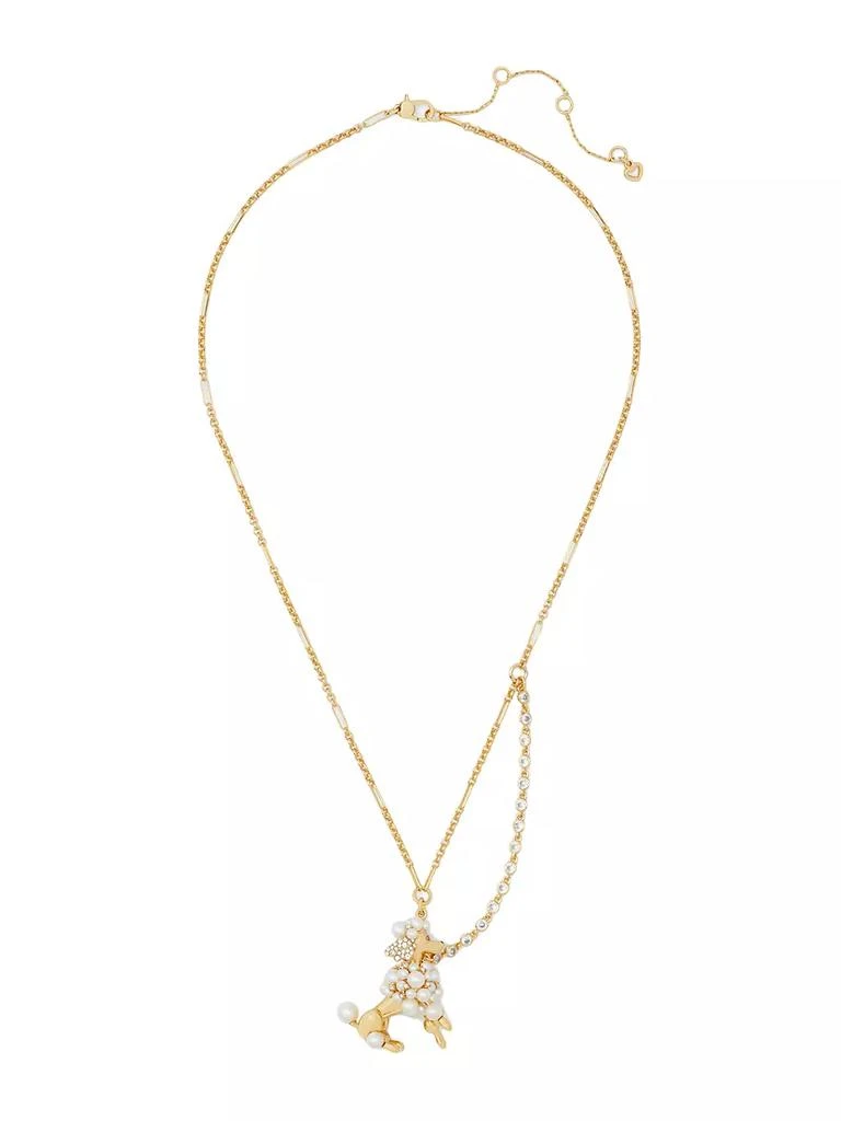 商品Kate Spade|Poodles & Poms Goldtone, Resin & Cubic Zirconia Statement Pendant Necklace,价格¥933,第1张图片