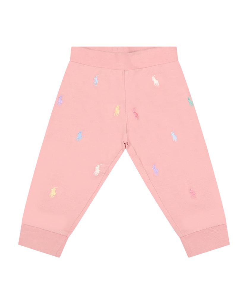 Pink Tracksuit For Baby Kids With Pony Logo商品第4张图片规格展示