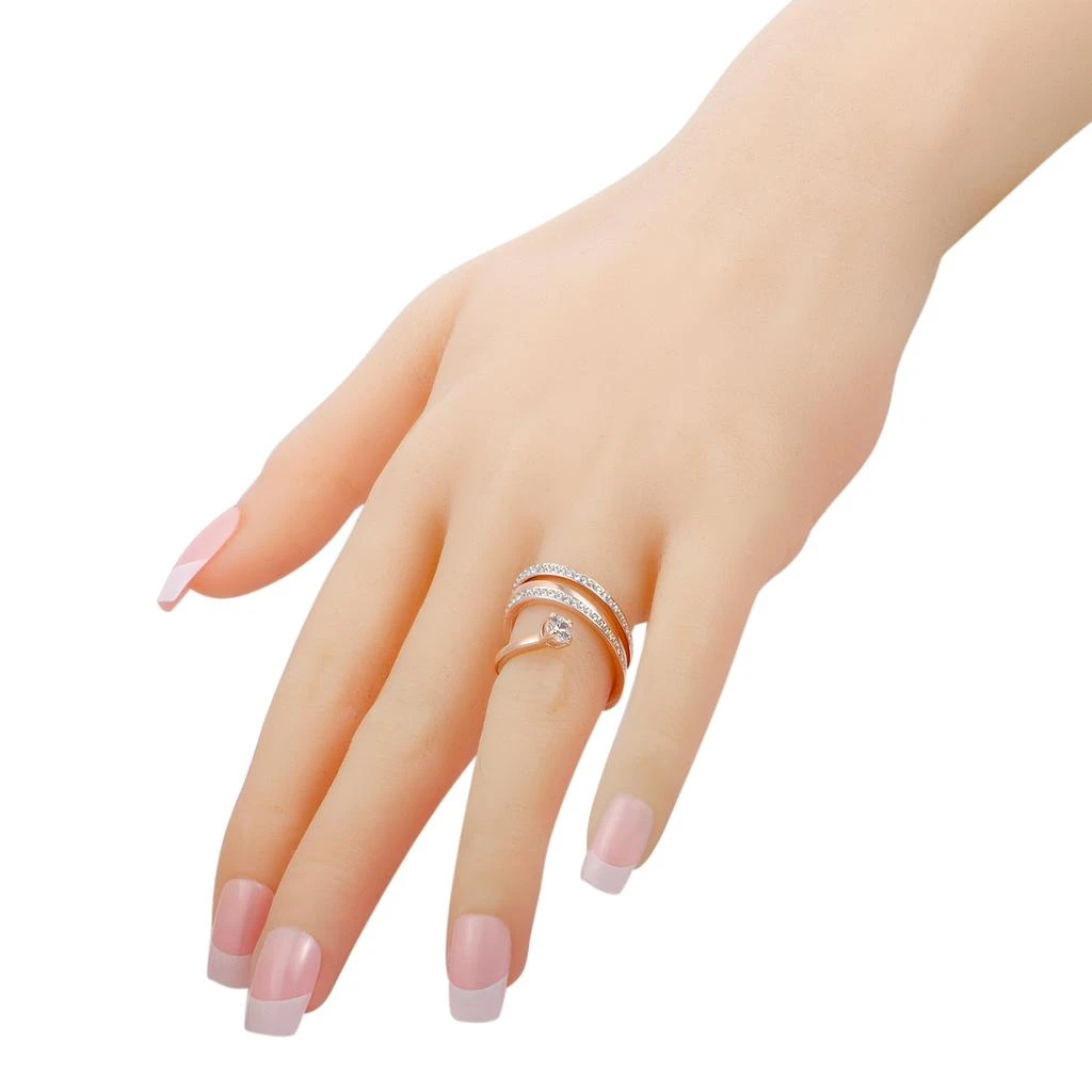 商品Swarovski|Swarovski Fresh Rose Gold-Plated Crystal Swirl Ring,价格¥591,第4张图片详细描述
