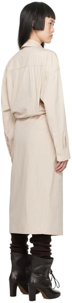 商品Lemaire|Beige Twisted Midi Dress,价格¥2837,第3张图片详细描述