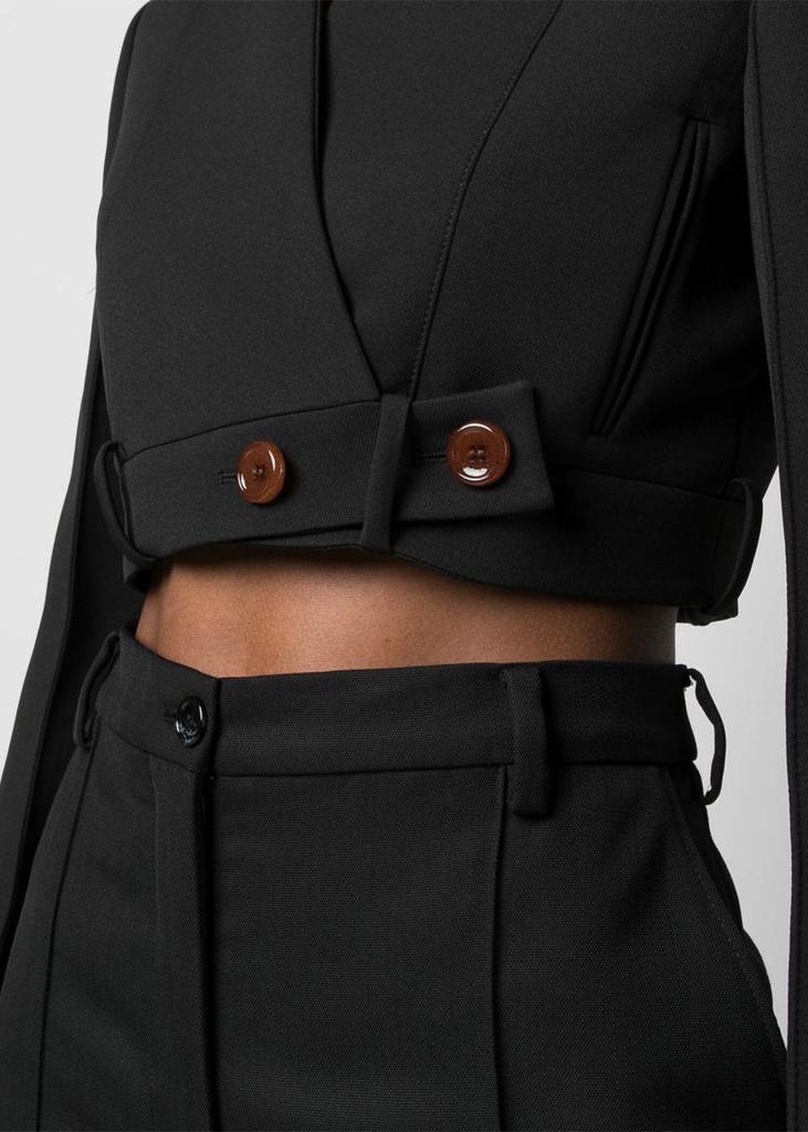 Acne Studios Black Cropped Suit Jacket商品第5张图片规格展示