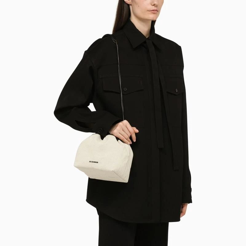商品Jil Sander|Natural canvas and leather bucket bag,价格¥4438,第2张图片详细描述
