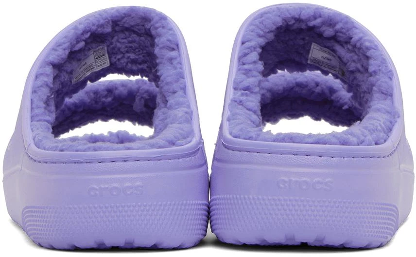 商品Crocs|Blue Classic Cozzzy Sandals,价格¥207,第2张图片详细描述