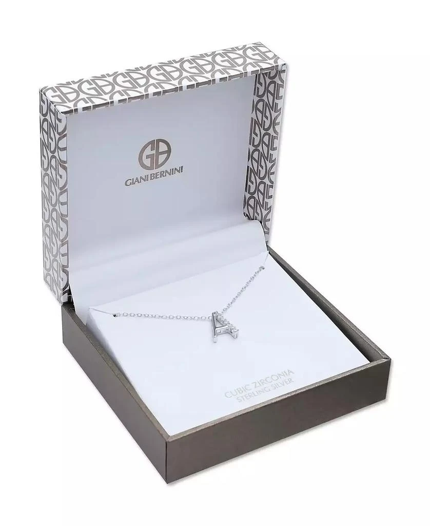 商品Giani Bernini|Cubic Zirconia Initial Pendant Necklace in Sterling Silver,价格¥159,第3张图片详细描述