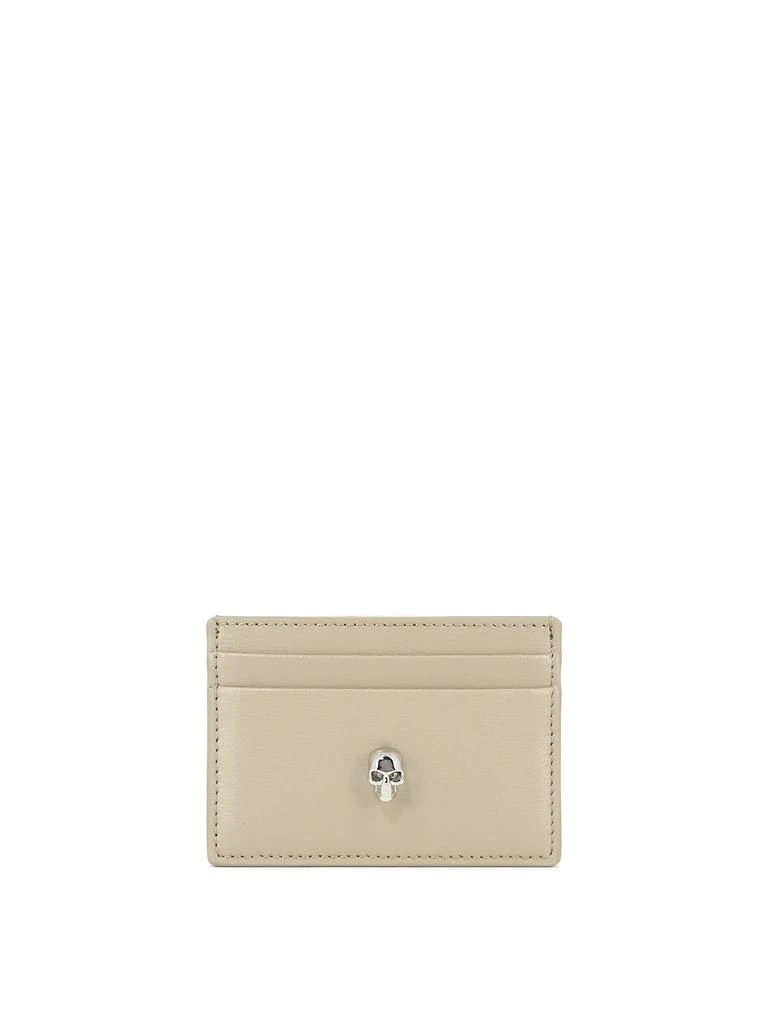 商品Alexander McQueen|Skull Wallets & Card Holders Beige,价格¥900,第1张图片