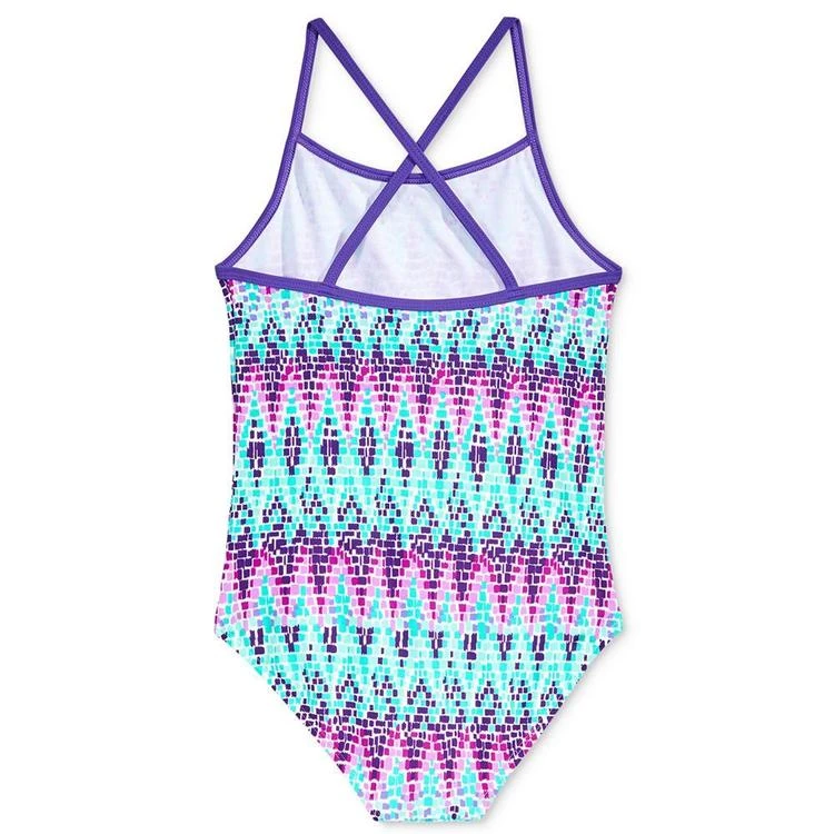 商品Kanu Surf|1-Pc. Candy Abstract-Print Swimsuit, Big Girls (7-16),价格¥135,第3张图片详细描述