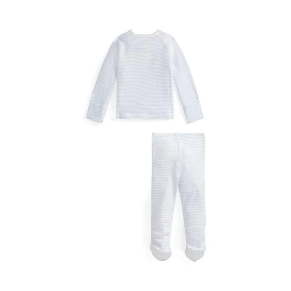 商品Ralph Lauren|Baby Boys Striped Organic Top and Pant, 2 Piece Set,价格¥412,第2张图片详细描述