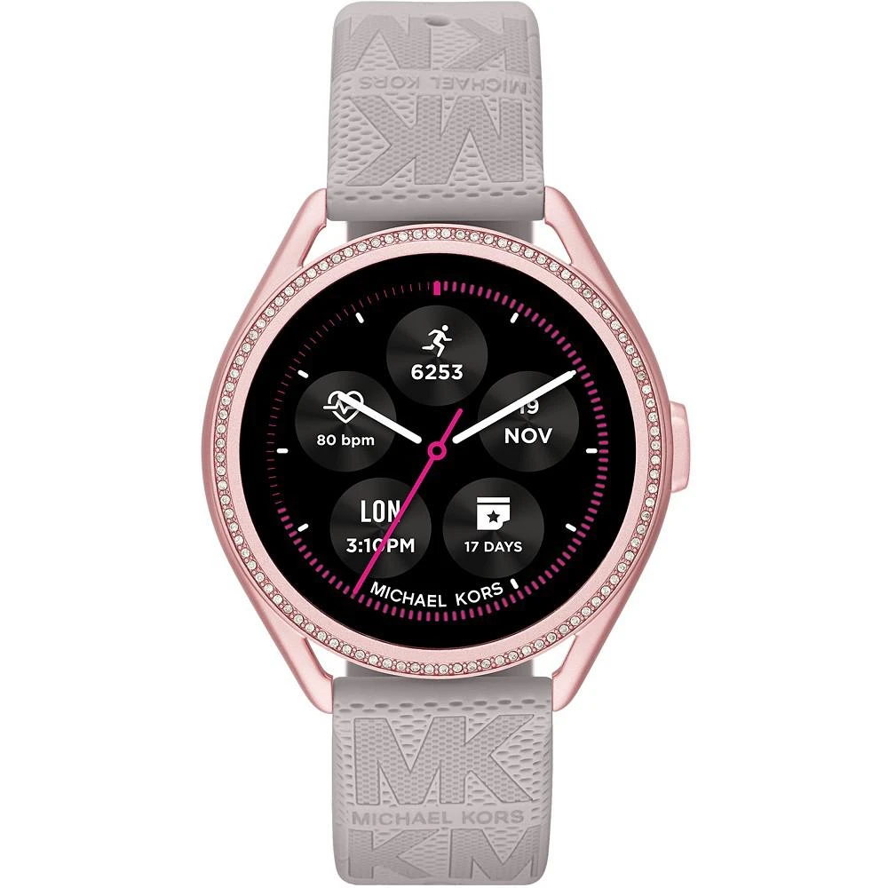 商品Michael Kors|Access Gen 5e MKGO Gray Rubber Smartwatch 43mm,价格¥1121,第1张图片