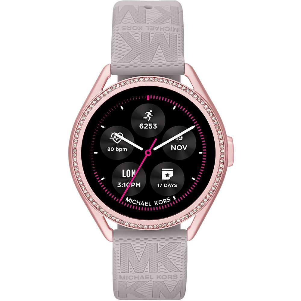 商品Michael Kors|Access Gen 5e MKGO Gray Rubber Smartwatch 43mm,价格¥1862,第1张图片