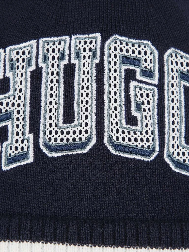 商品Hugo Boss|Hugo Boys Logo Beanie Hat in Blue,价格¥377,第4张图片详细描述