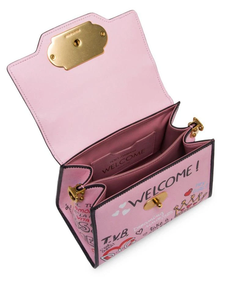 商品Dolce & Gabbana|Dolce & Gabbana - Borsapolla Tracolla Graphic Leather Crossbody Bag,价格¥23732,第2张图片详细描述
