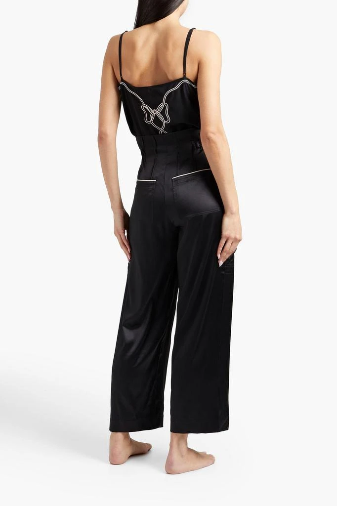 商品L'Agent by Agent Provocateur|Ezra silk-blend charmeuse pajama pants,价格¥759,第3张图片详细描述