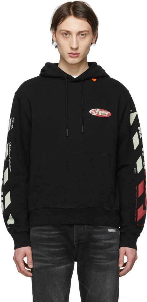 商品Off-White|Black & Red Diag Logo Hoodie,价格¥2733,第1张图片