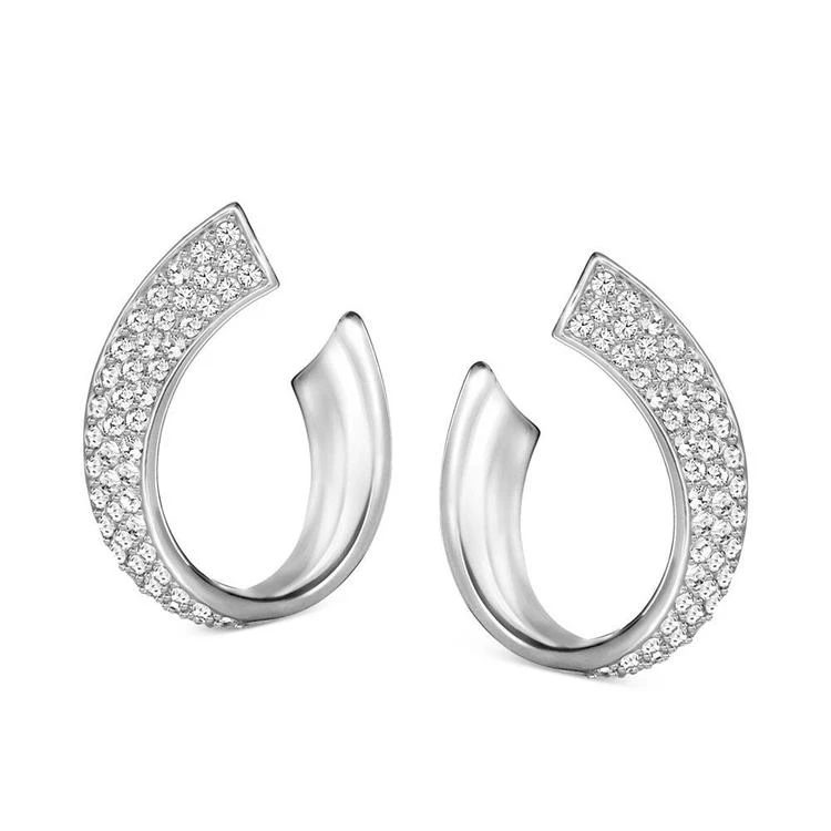 商品Swarovski|Swarovski Silver-Tone Crystal Pavé Swirl Stud Earrings,价格¥517,第2张图片详细描述