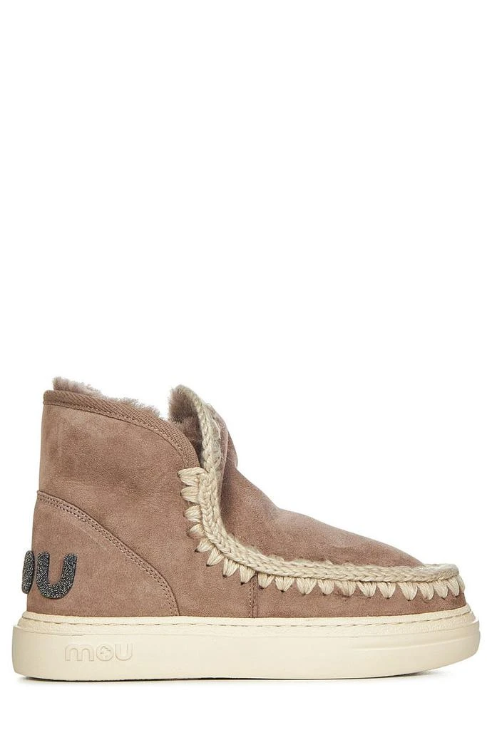 商品Mou|Mou Eskimo Whipstitch-Trim Round-Toe Ankle Boots,价格¥1618,第1张图片