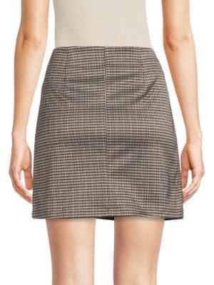 商品Max Studio|Checked A Line Mini Skirt,价格¥221,第4张图片详细描述