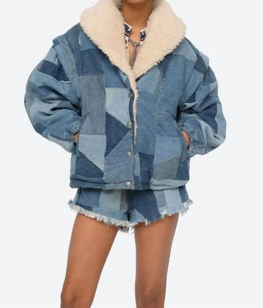 商品Sea|Diego Denim Patched Coat in Blue Denim,价格¥2426,第2张图片详细描述