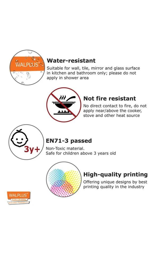 商品WALPLUS|Spanish Blue Tile Wall Decal,价格¥255,第5张图片详细描述