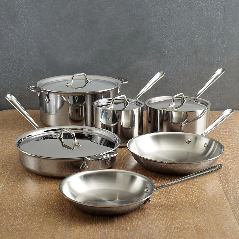All Clad D3 Stainless Steel 3-Ply Bonded 10-Piece Cookware Set 商品