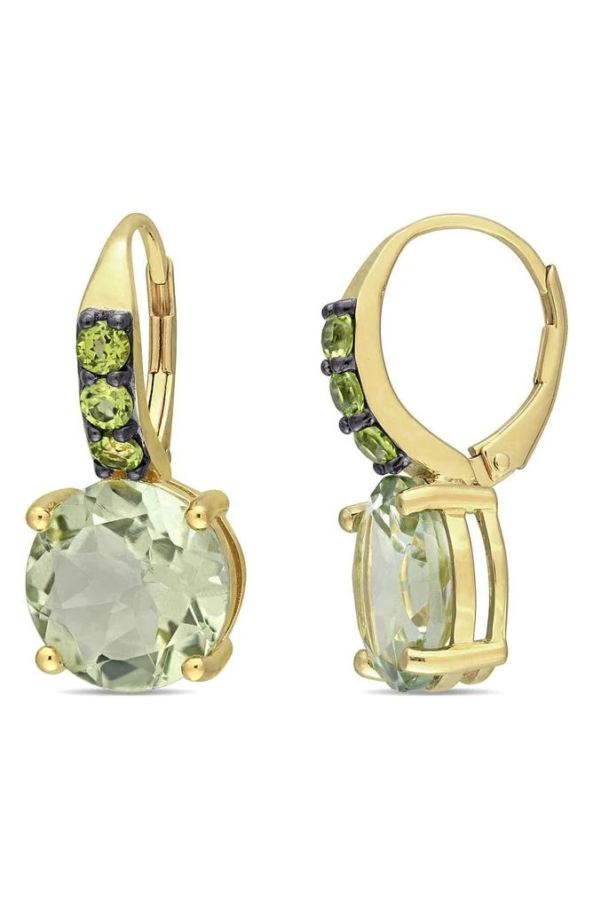 商品DELMAR|Peridot & Green Quartz Leverback Earrings,价格¥1421,第1张图片