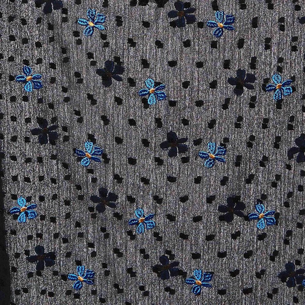 商品[二手商品] Maje|Maje Black Dotted Embroidered Crepe Ruffled Top L,价格¥975,第3张图片详细描述