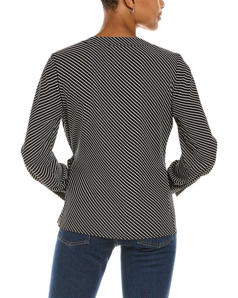 商品Vince Camuto|Vince Camuto Side Tie Diag Stripe Wrap Top,价格¥244,第2张图片详细描述